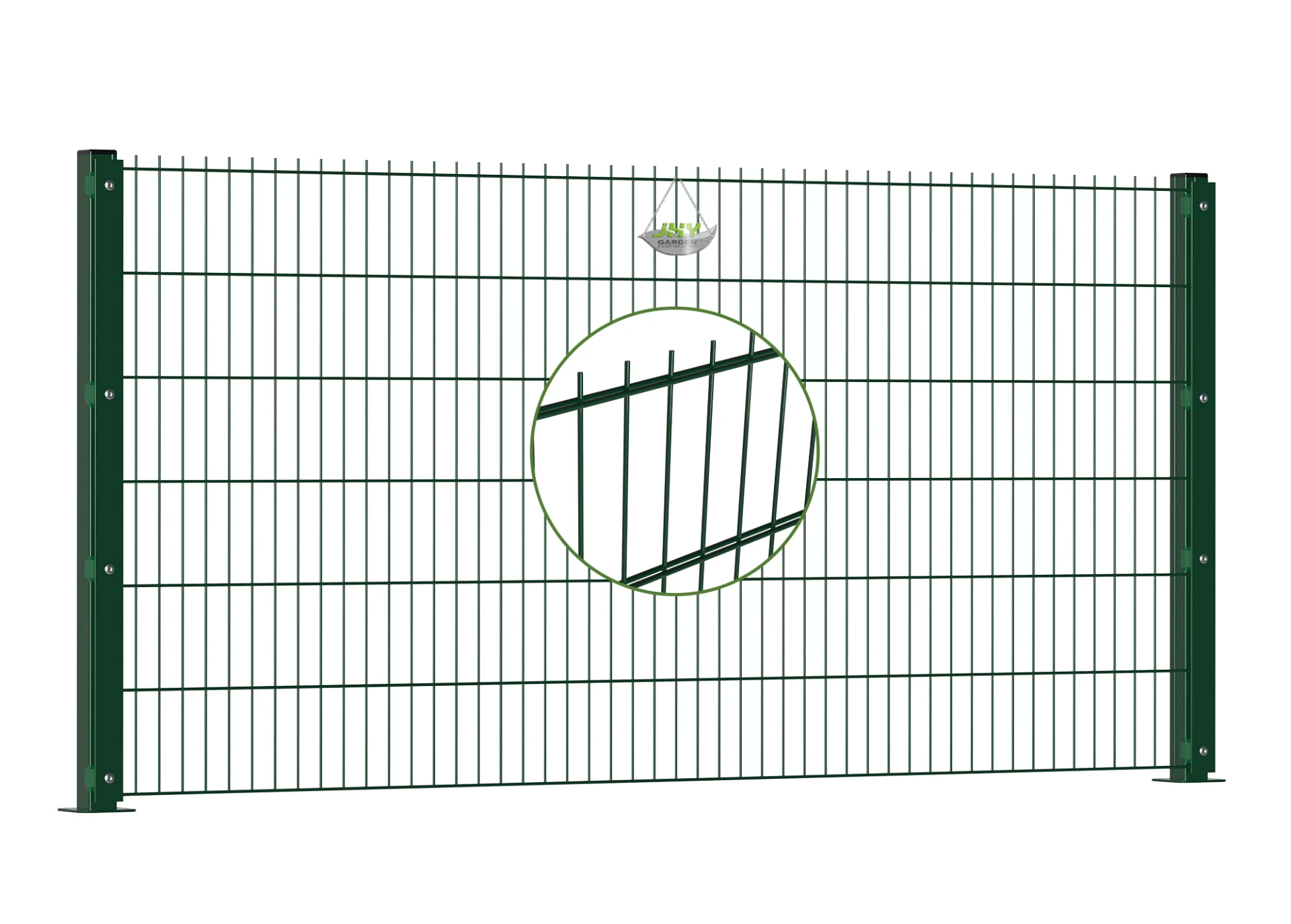 6/5/6 2D DOUBLE WIRE FENCE PANEL COVER PLATE WIDTH 250CM & HEIGHT 123CM