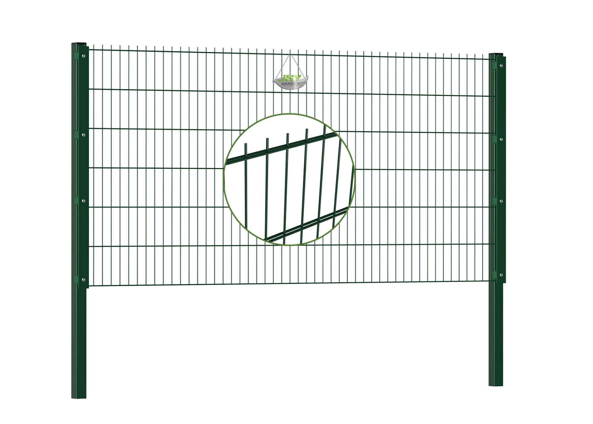 6/5/6 2D DOUBLE WIRE FENCE PANEL COVER PLATE WIDTH 250CM & HEIGHT 123CM