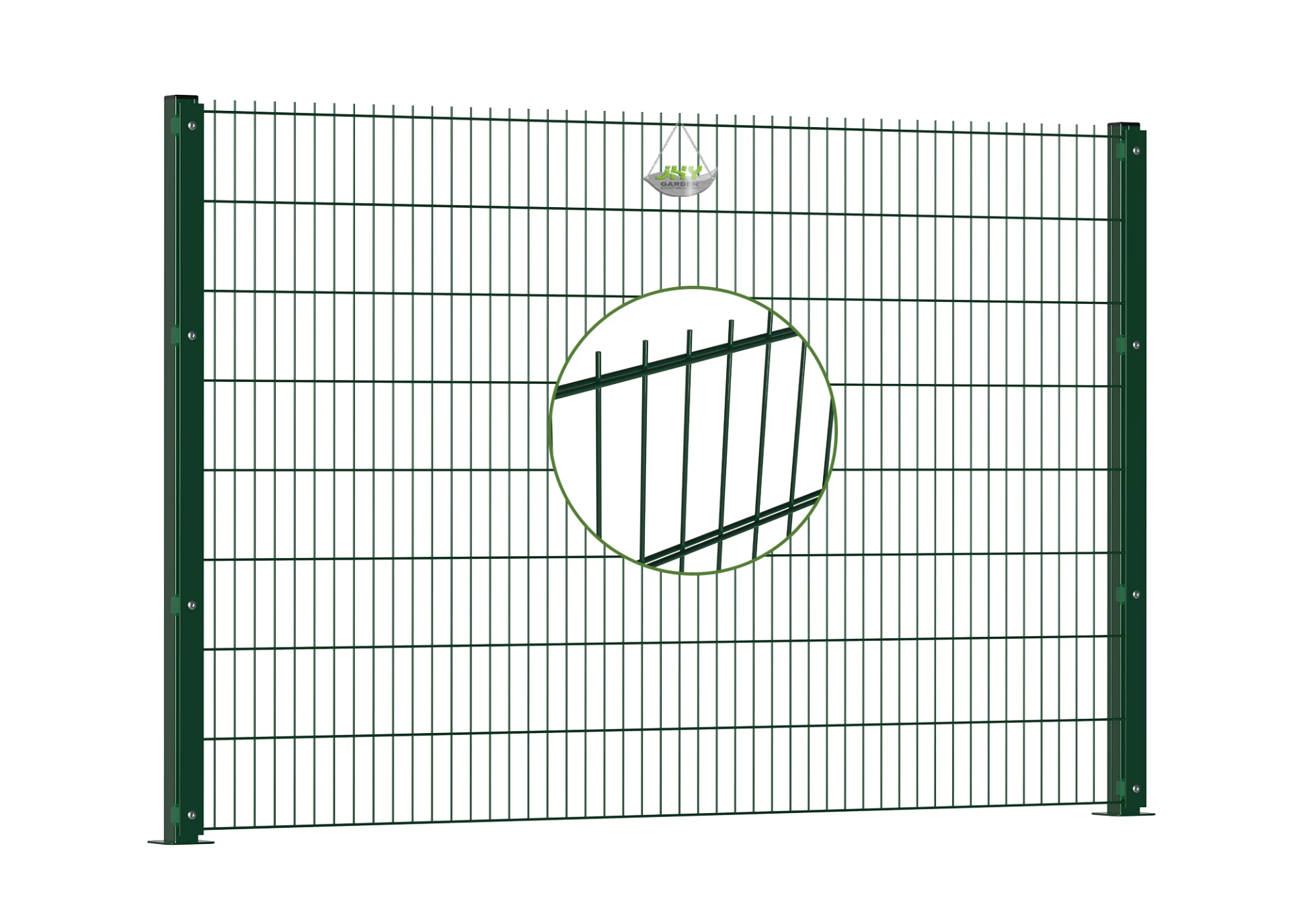 6/5/6 2D DOUBLE WIRE FENCE PANEL COVER PLATE WIDTH 250CM & HEIGHT 163CM