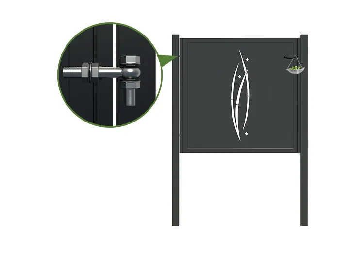 CNC Metal Gates Serenade 1000×1000mm hinge.webp1
