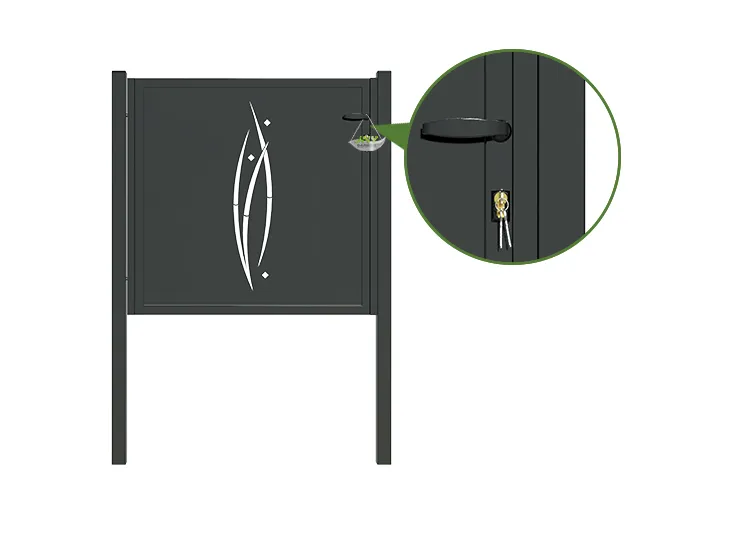 CNC Metal Gates Serenade 1000×1000mm lock.webp1