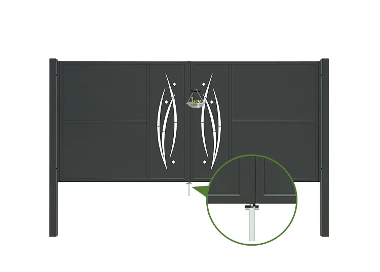 CNC Metal Gates Serenade 3000×1400mm lock insde.webp2