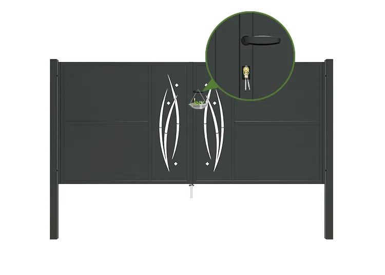 CNC Metal Gates Serenade 3000×1400mm lock insde.webp3