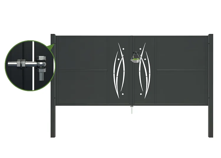 CNC Metal Gates Serenade 3000×1400mm lock insde.webp4