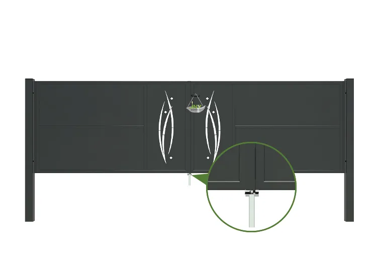 CNC Metal Gates Serenade 4000×1200mm hinge.webp3