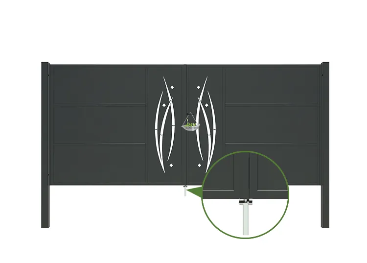 CNC Metal Gates Serenade 4000×1800mm lock insde.webp3