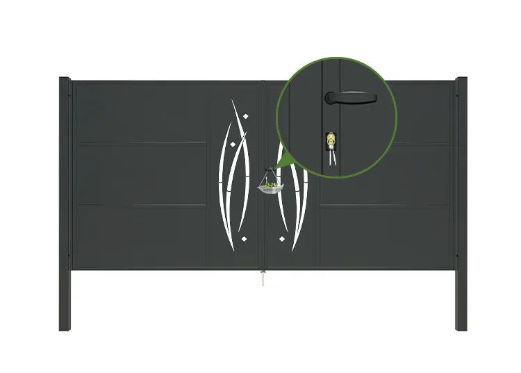 CNC Metal Gates Serenade 4000×2000mm hinge.webp4