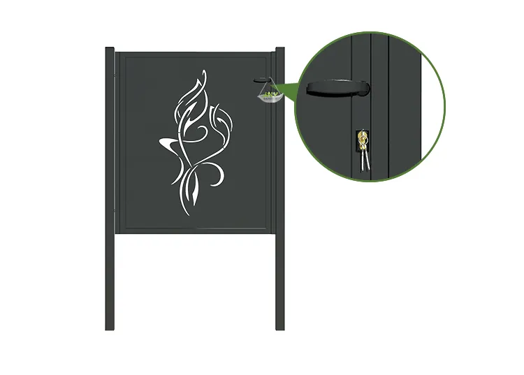 CNC Outdoor Iron Gate Tranquility 1000×1200mm hinge.webp3