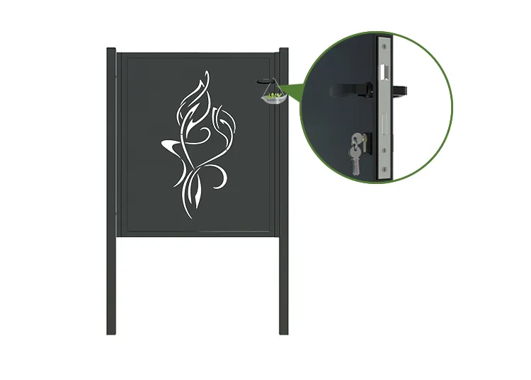CNC Outdoor Iron Gate Tranquility 1000×1200mm hinge.webp4