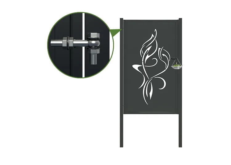 CNC Outdoor Iron Gate Tranquility 1000×1800mm hinge.webp1