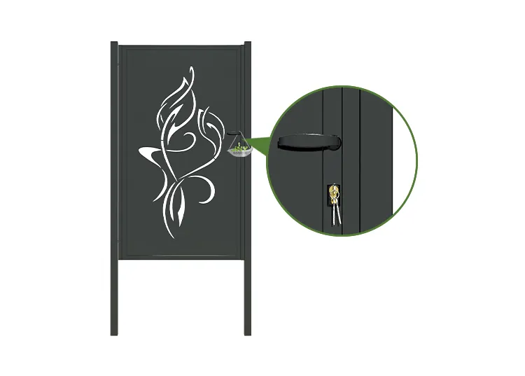 CNC Outdoor Iron Gate Tranquility 1000×1800mm hinge.webp4