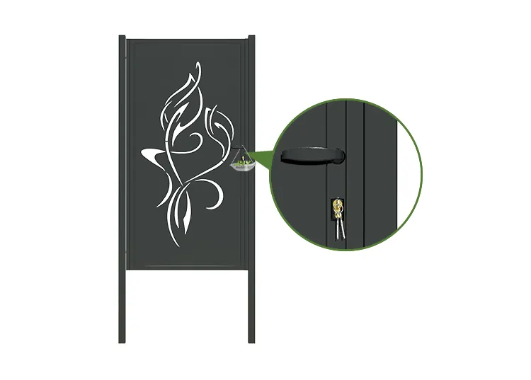 CNC Outdoor Iron Gate Tranquility 1000×2000mm hinge.webp2