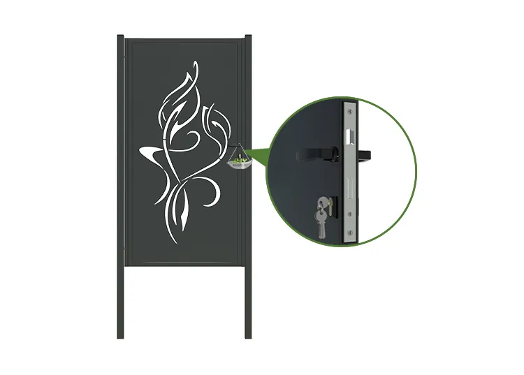 CNC Outdoor Iron Gate Tranquility 1000×2000mm hinge.webp4