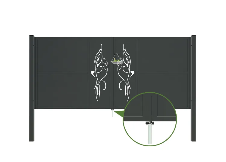 CNC Outdoor Iron Gate Tranquility 3000×1400mm stopper.webp1