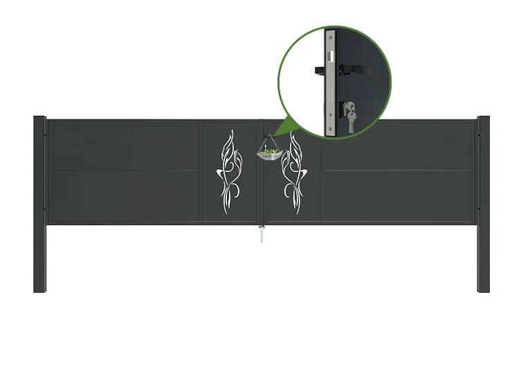 CNC Outdoor Iron Gate Tranquility 4000×1000mm lock inside.webp1