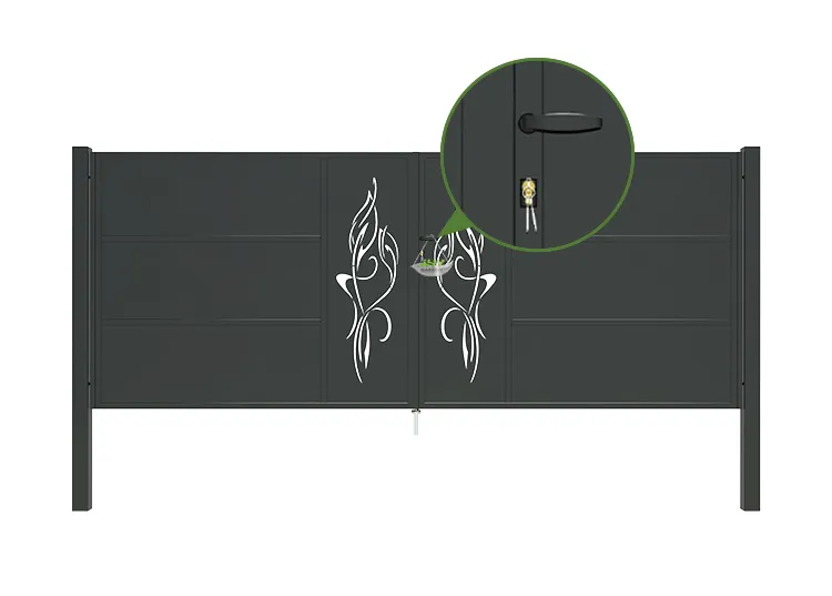 CNC Outdoor Iron Gate Tranquility 4000×1600mm stopper.webp4