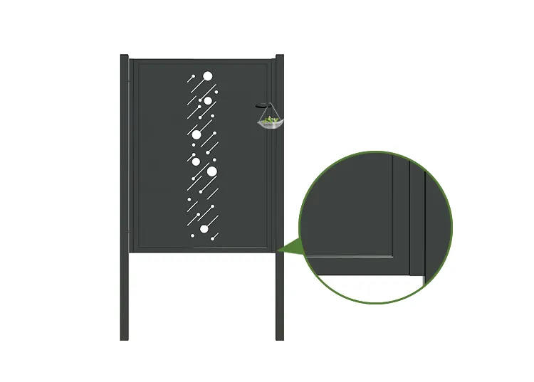 CNC Steel Gate Starry 1000×1400mm lock inside.webp3