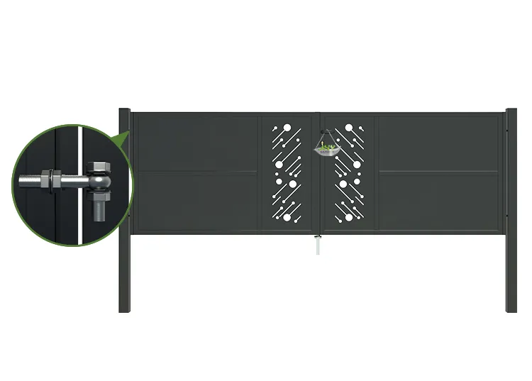CNC Steel Gate Starry 3000×1000mm lock inside.webp2