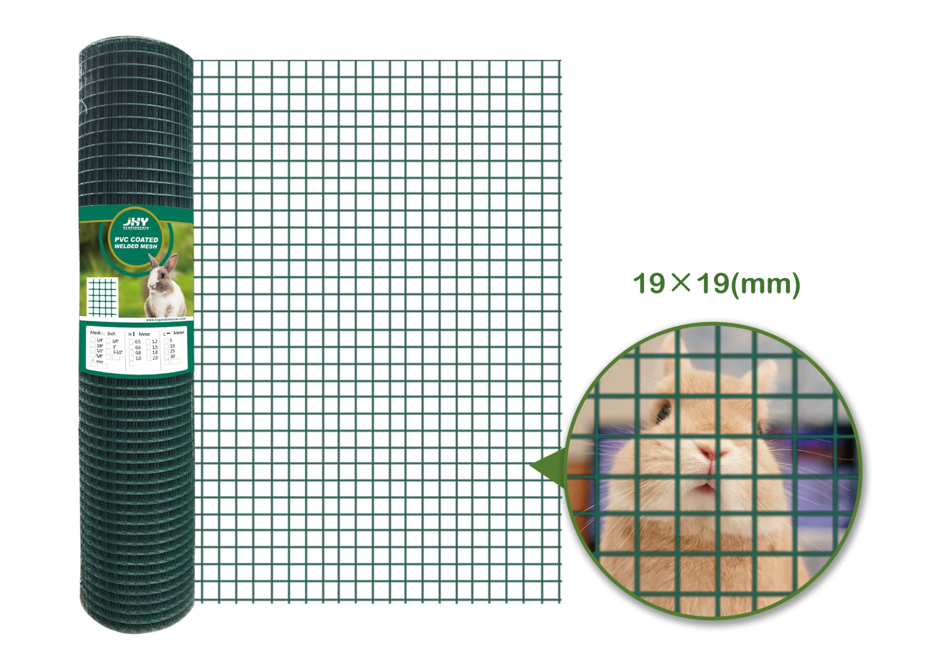 PVC COATED WELDED WIRE MESH 19×19MM
